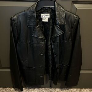 Bagatelle Women’s Black Leather Shirt Jacket